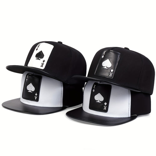 1 Women's Spade King Poker Baseball Cap, Outdoor Adjustable Casual Hat for Spring/Autumn or Spring/Summer, for Outings, Travel, and Beach Vacations