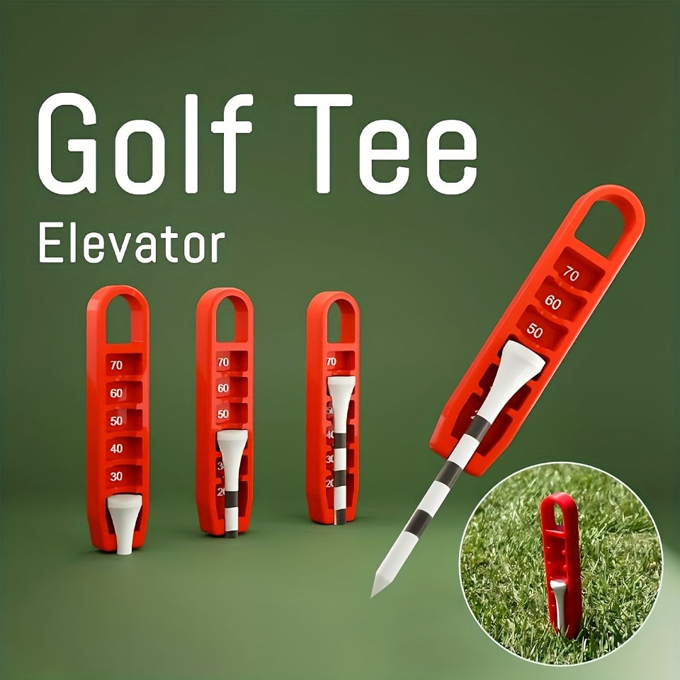 Adjustable Golf Tee Depth Setting Tool with Puller - Easy Grip, Precision Height Adjustment, Durable ABS - Ideal for Consistent Tee Placement, Perfect Father'S Day Gift, Golf Training Accessory