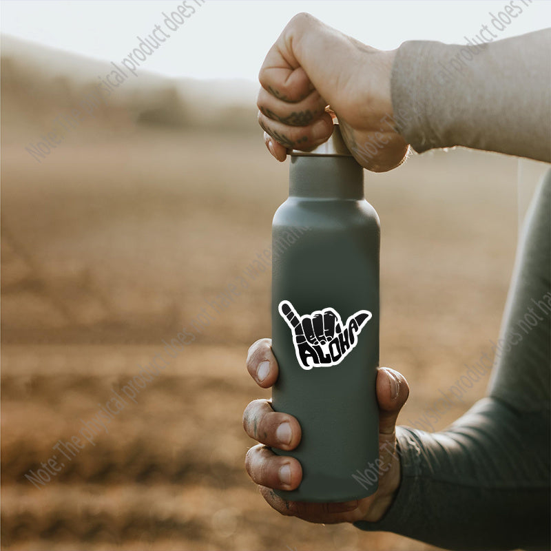 Hand Surfing Hawaii Vinyl Decal Sticker for Water Bottle, Tumbler, Laptop, Hat, Phone Case Phone Book