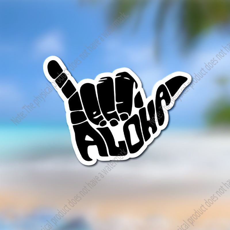 Hand Surfing Hawaii Vinyl Decal Sticker for Water Bottle, Tumbler, Laptop, Hat, Phone Case Phone Book