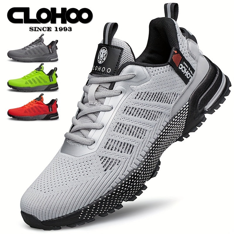 CLOHOO Special Edition Knit Upper Thick-Sole Secondary Foam Outsole Breathable Wear-Resistant Sports Casual Shoes